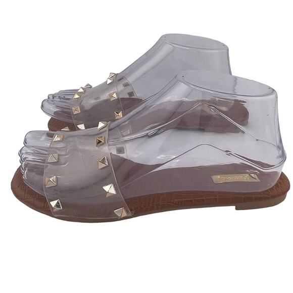 NWOB Qupid Hazy Studded Slide Flat Sandals Size 6.5 - Picture 3 of 8